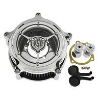 Filtro de Aire Transparente para Motocicleta, Filtro de Admisión de Aire Cromado para Harley Sportster XL883 Touring FLHX FLHR Dyna FXDB Softail FLSTF