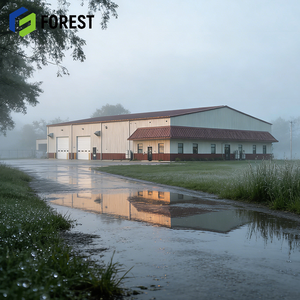 Nave industrial metálica con techo tipo claraboya y aislamiento de acero con panel sándwich para taller de ferretería, para el sudeste asiático y Europa. - Product Image 1