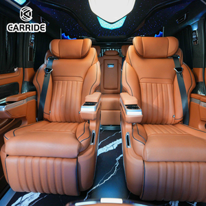 CARRIDE Vito Model Auto Interieur SUV MPV Modificatie Ombouw Bruin Ivoor Leder Lounge <span class=keywords><strong>Bed</strong></span> Sterrenhemel Plafond Cinema Scherm - Product Image 5