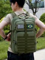 Sac à dos de randonnée tactique de luxe en denim et polyester pour l'extérieur, fermeture éclair, résistant à l'eau, capacité 36-56L, pour le sport, le cyclisme et les voyages
