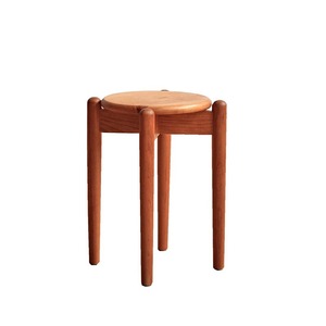 Solid Wood Cherry Wood Stackable Round <b>Stool</b> Nordic Minimalist Style Home Use Dressing <b>Stool</b> - Product Image 5