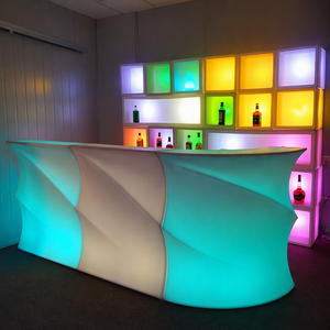 Bancone Bar LED Moderno di Alta Qualità, Bancone Cocktail Mobile Luminoso per Hotel - Product Image 1