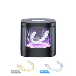 Nettoyeur à ultrasons pour appareils dentaires, appareil de nettoyage à ultrasons pour protège-dents, appareils dentaires, têtes de brosse à dents, bijoux, usage domestique - Product Image 2