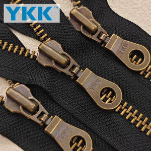 Vente d'usine <span class=keywords><strong>YKK</strong></span> #<span class=keywords><strong>8</strong></span> #5 Bronze Métal Zipper Open-end Haute Qualité Longueur Personnalisée pour Vêtements Veste Pantalon Jeans - Product Image 1
