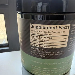 Creatina Monohidratada em Pó Peak Athletic Performance, Saborosa, para Construção Muscular e Suporte à Força para Adultos, Dose de 5g, 300g - Product Image 3