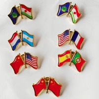 Épinglette personnalisée en époxy avec dôme en émail souple, drapeau de la France et d'Australie, 25 mm |   Badge brillant |   OEM