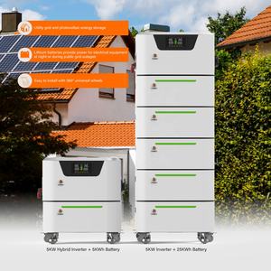 Batteries solaires <span class=keywords><strong>48v</strong></span> 200ah 100ah 300ah 400ah <span class=keywords><strong>500ah</strong></span> tout en un batterie au lithium de stockage d'énergie empilable 25kwh système solaire domestique - Product Image 2