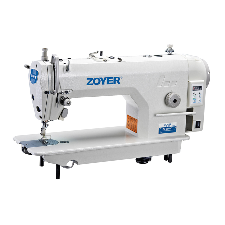 Lockstitch электронная Промышленная швейная машина ZY8800D Zoyer, компьютер, автоматическая плоская кровать, прямой водитель, металл, белый, 10 комплектов
