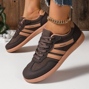 Nuevas Zapatillas Planas Retro Europeas Americanas de Color para Mujer, Tallas Grandes, con Cordones, Parte Superior de PU, Entresuela de EVA, Forro de Malla, Suela de Goma - Product Image 4