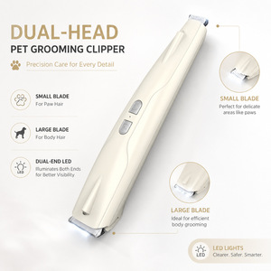 Pet Clippers For Cats And Dogs <b>Rechargeable</b> <b>Led</b> <b>Light</b> Low Noise Portable Electric Trimmer Grooming Tool - Product Image 5