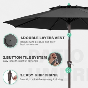 Échantillon Gratuit - Parasol de Jardin Grande Taille 9' de Haute Qualité pour Extérieur - Vente en Gros - Product Image 4