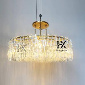 Lámpara de Araña Moderna Americana Creativa de Latón Marignan con Cristales K9 Redondos para Decoración e Iluminación de Sala de Estar, Comedor y Hogar - Product Image 5