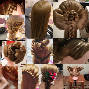 <span class=keywords><strong>Tête</strong></span> de Mannequin de Coiffure en Fibre Haute Température de 30 Pouces pour Entraînement <span class=keywords><strong>à</strong></span> la Coupe de Coiffure <span class=keywords><strong>Blonde</strong></span> Poupées Factices - Product Image 6