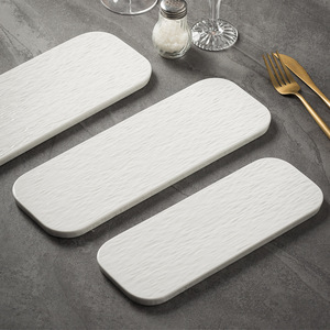 Piatto Quadrato in Ceramica Bianca Opaca per Bistecche, <span class=keywords><strong>Piatti</strong></span> Freddi, Insalate, Pasta, Torte, Dessert, Vassoio <span class=keywords><strong>di</strong></span> <span class=keywords><strong>Servizio</strong></span> per Buffet - Product Image 3