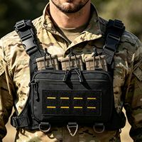 Sac de poitrine tactique EDC, sac de poitrine utilitaire, pochette Molle avec compartiment CCW, sangle réglable, pochette administrative
