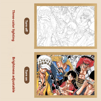 Lámpara LED de Anime con Control Remoto, Panel Acrílico, Decoración Manga, Decoración para Cuarto de Jugadores, Lámpara de Noche, Decoración para el Hogar, Arte de Pared