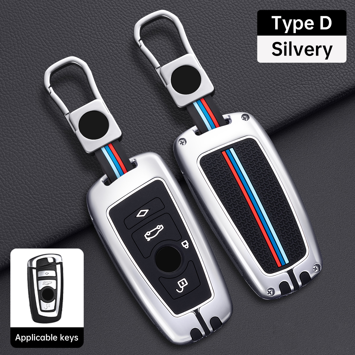 Type D-silvery+metal buckle