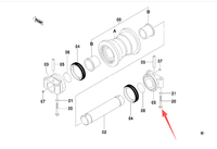 J932408XXXH1 Boulon de fixation de rouleau de chenille d'origine Hitachi pour excavatrice ZX650 EX670 EX750-5 ZX800 ZX870H-3 ZX870LC-5B ZX890-5A