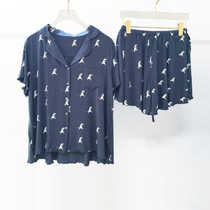 热卖女式睡衣舒适莫代尔睡衣套装家居服可爱印花睡衣女式睡衣 - Product Image 5
