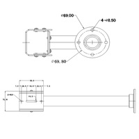 YUNTUO usine vente personnaliser universel métal L forme CCTV caméra support de montage avec joint deux sections support CCTV accessoires