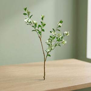 Artificial Wax Flower <b>Spray</b> White AFF Stick -47 Wax Flower <b>Spray</b> White Stick - Product Image 3