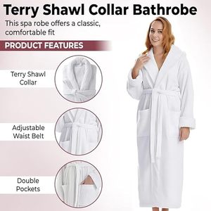 Peignoir Spa unisexe à col châle <span class=keywords><strong>pour</strong></span> hommes et femmes Taille unique-<span class=keywords><strong>pour</strong></span> l'été et l'automne - Product Image 5