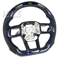 Volant de Direction en Fibre de Carbone Forgée avec Écran LED pour Ford Mustang GT GT500, Style Sport