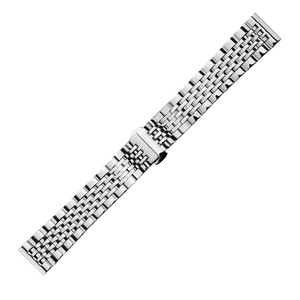 Bracelet de montre tressé en acier inoxydable, bracelet de remplacement argenté pour usage professionnel et décontracté - Product Image 2