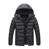 Veste matelassée d'hiver épaisse à fermeture éclair à col montant pour hommes 2025 nouveau écologique
