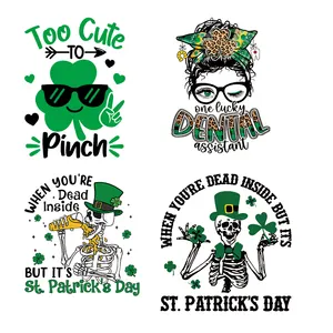 St Pattys Day Sublimation Mama Prise pressen bereit Plast isol DTF Siebdruck Transfers Designs für T-Shirt