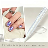 Poudre Magique Effet Miroir pour Ongles, Poudre Flash Liquide Condensée Effet Clair de Lune, Super Lumineuse, Iridescente, Polarisante, Effet Aurore