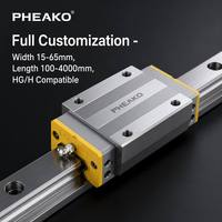 Rail de guidage linéaire Pheako DHH 30U à roulement à billes, mouvement fluide, étanchéité anti-poussière pour machines-outils CNC