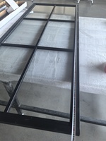 Portes intérieures à charnières en verre simple ou double, verre trempé transparent sur mesure avec kit de quincaillerie pivotante et poignées ou serrures
