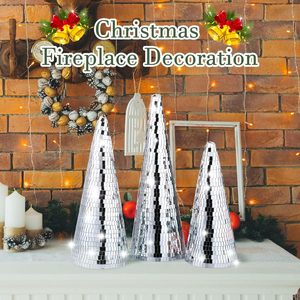 <b>Disco</b> <b>Ball</b> Desktop Decorations <b>Disco</b> Glass Mirror Christmas Tree for Xmas Party Ornaments - Product Image 6