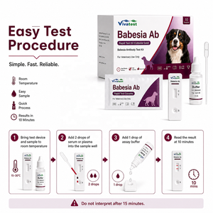 Kit de test rapide Babesia Ab pour chiens, détection sanguine des maladies transmises par les tiques chez les animaux, certifié CE Viviatest - Product Image 6