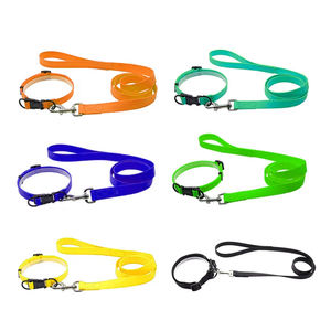 Nuevo diseño ecológico PVC mascota perro Collar Correa arnés conjunto impermeable suave duradero Animal patrón luces LED entrenamiento caminar - Product Image 1