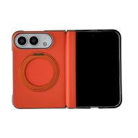 Cuir de luxe ultra-fin 360 °   Étui de téléphone magnétique sans fil avec charnière, protection intégrale anti-chute pour iPhone Duo
