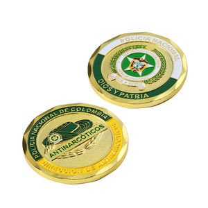 制造商定制3D和2D金属标志锌合金压铸钻石镶边软珐琅金属升华纪念品硬币 - Product Image 2