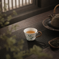 Mug Kopi Keramik Bentuk Hati Unik Ramah Lingkungan, Dapat Digunakan Kembali, dengan Gagang Samping, Lapisan Biru, untuk Hotel Mewah, Kafe, dan Hadiah
