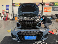 Kits de carrosserie pour Audi A3 S3 8Y 2020-2024, mise à niveau Facelift, style RS3, pare-chocs avant avec grille nid d'abeille et diffuseur