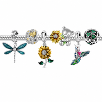 Bracelet en cuivre en forme de cœur creux avec placage argent 925, accessoire de bijouterie DIY, orné d'un pendentif cœur exquis serti de pierres