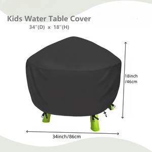 Funda Redonda para Mesa de Agua de Patio Exterior, Funda para Mesa de Juegos de Parque Acuático, Funda para Mesa de Juegos al Aire Libre, Funda para Muebles de Tela Oxford - Product Image 5