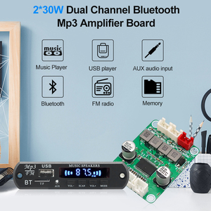 VIRE 2*30W Mini amplificateur double canal, système audio <span class=keywords><strong>home</strong></span> <span class=keywords><strong>cinéma</strong></span>, carte d'alimentation stéréo haute <span class=keywords><strong>puissance</strong></span>, numérique pour module amplificateur Bluetooth, DC 12V - Product Image 2