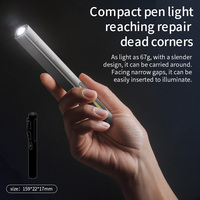 Senter USB dari Paduan Aluminium, Lampu Saku LED Mini yang Dapat Diisi Ulang dengan 388 Lumen, Sinar yang Dapat Disesuaikan & Basis Magnetik.