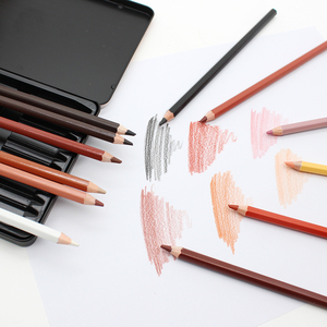 DESSIN D'ART SET <span class=keywords><strong>DE</strong></span> 12 <span class=keywords><strong>CRAYONS</strong></span> <span class=keywords><strong>DE</strong></span> COULEUR SKIN TON 12 <span class=keywords><strong>COULEURS</strong></span> <span class=keywords><strong>CRAYONS</strong></span> MARRON TEINTES <span class=keywords><strong>DE</strong></span> PEAU <span class=keywords><strong>CRAYONS</strong></span> <span class=keywords><strong>DE</strong></span> COULEUR <span class=keywords><strong>PASTEL</strong></span> DANS UNE BOÎTE EN MÉTAL - Product Image 6