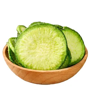 Großhandel hochwertiges Picknick-Lebensmittel getrocknete Gemüse fettarm vakuum gebratene knusprige Dehydration grüne Rettich-Knuspelscheiben