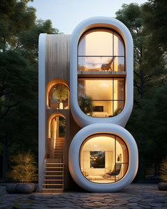 Casa Cápsula Prefabricada de 2 Pisos de Último Diseño, Lista para Usar, 100% Preinstalada <span class=keywords><strong>en</strong></span> Fábrica con Plazo de Entrega Rápido - Product Image 1