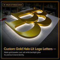 Lettres en relief 3D personnalisées rétroéclairées par LED, transformateur étanche IP65, contrôlées par Bluetooth et Google Assistant, signalétique pour bars, bureaux/boutiques
