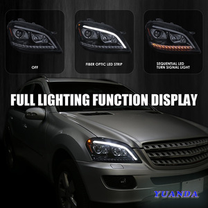 Adapté aux phares avant ML W164 2010-2011, compatible avec la modification des phares <span class=keywords><strong>Mercedes</strong></span> 09-12, feux de jour LED. - Product Image 4
