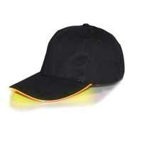Gorra de béisbol de fibra óptica luminosa LED súper deslumbrante Sombrero iluminado LED Glow Club Party Béisbol Hip-Hop Gorra deportiva ajustable
